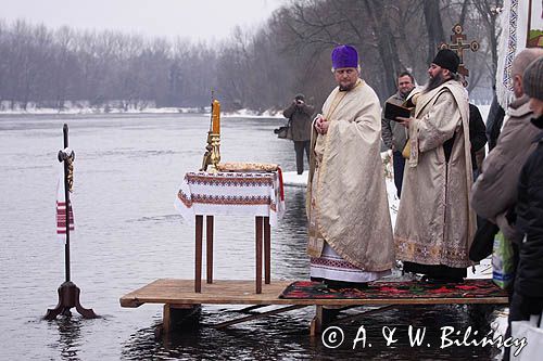 Sanok, prawosławne święto Jordanu, święcenie wody nad Sanem