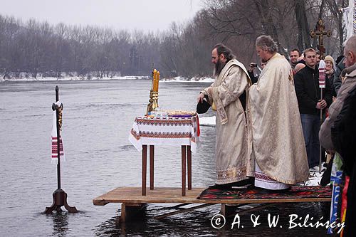 Sanok, prawosławne święto Jordanu, święcenie wody nad Sanem