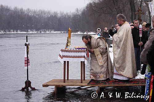 Sanok, prawosławne święto Jordanu, święcenie wody nad Sanem