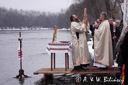 Sanok, prawosławne święto Jordanu, święcenie wody nad Sanem