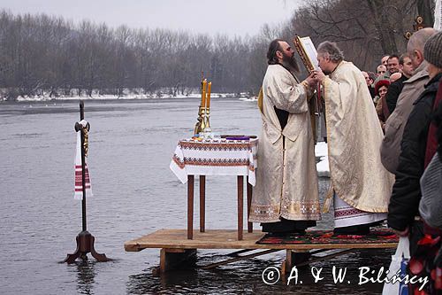 Sanok, prawosławne święto Jordanu, święcenie wody nad Sanem