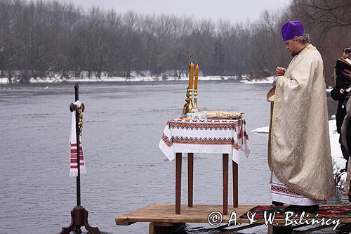 Sanok, prawosławne święto Jordanu, święcenie wody nad Sanem