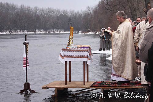 Sanok, prawosławne święto Jordanu, święcenie wody nad Sanem