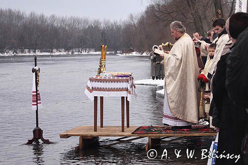 Sanok, prawosławne święto Jordanu, święcenie wody nad Sanem