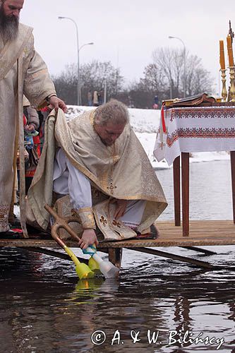 Sanok, prawosławne święto Jordanu, święcenie wody nad Sanem