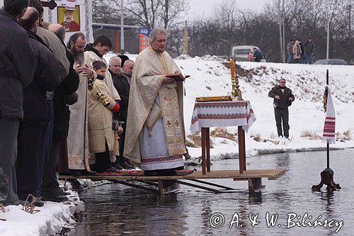 Sanok, prawosławne święto Jordanu, święcenie wody nad Sanem