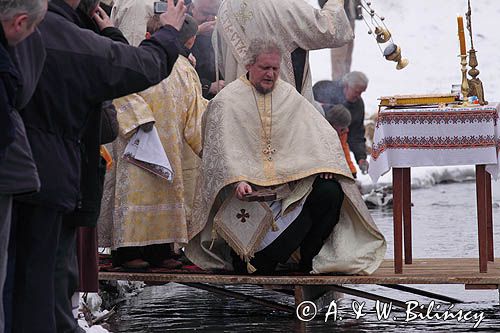 Sanok, prawosławne święto Jordanu, święcenie wody nad Sanem
