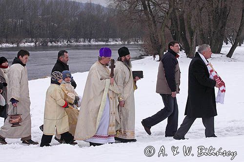Sanok, prawosławne święto Jordanu, orszak, procesja