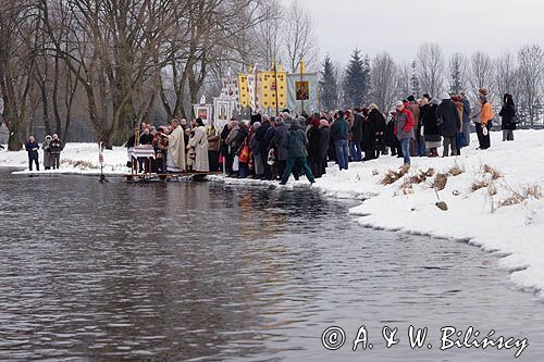 Sanok, prawosławne święto Jordanu, święcenie wody nad Sanem
