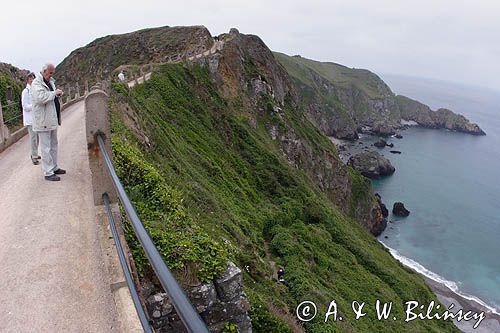 most la Coupee między wyspami Sark i Little Sark, Channel Islands, Anglia, Wyspy Normandzkie, Kanał La Manche