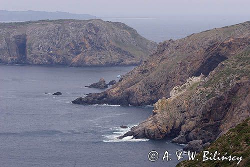 wybrzeże wyspy Sark i wyspa Brecqhou, Channel Islands, Anglia, Wyspy Normandzkie, Kanał La Manche