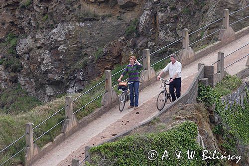 most la Coupee między wyspami Sark i Little Sark, Channel Islands, Anglia, Wyspy Normandzkie, Kanał La Manche