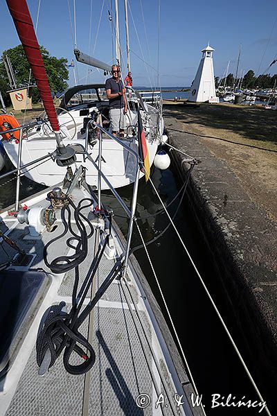 Śluza Sjotorp 1 i jezioro Wener, Kanał Gotyjski, Szwecja