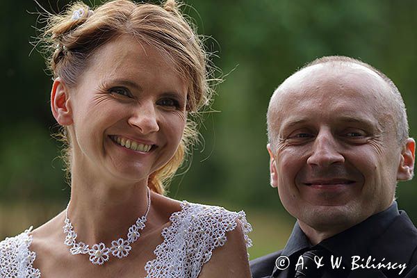 Nowożeńcy ślub Agaty i Michała