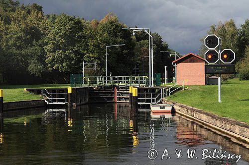 śluza Regow, Obere Havel Wasser Strasse, Brandenburgia, Niemcy