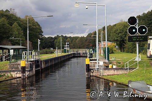 śluza Schorfheide, Obere Havel Wasser Strasse, Brandenburgia, Niemcy