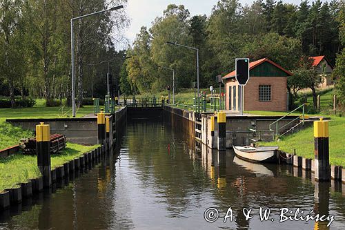 śluza Zaaren, Obere Havel Wasser Strasse, Brandenburgia, Niemcy