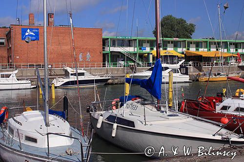 port w Smiltyne na Mierzei Kurońskiej, Neringa, Litwa Smiltyne harbour, Curonian Spit, Neringa, Lithuania