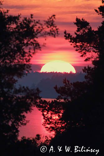 Zachód słońca, Stenskar, Archipelag Turku, Finlandia