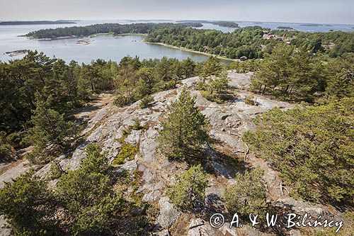 Stenskar, Archipelag Turku, Finlandia, widok z wieży widokowej