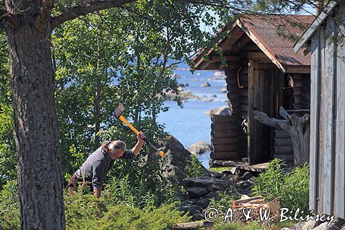 Sauna na wyspie Stubben, Archipelag Kvarken, Finlandia, Zatoka Botnicka
