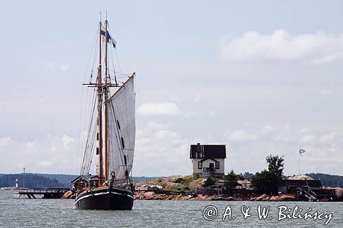 żaglowiec w drodze do Turku, Tall Ship Race 2009, Zlot żaglowców, szkiery Turku, Finlandia Tall Ship Race 2009, Turku, Turku Archipelago, Finland