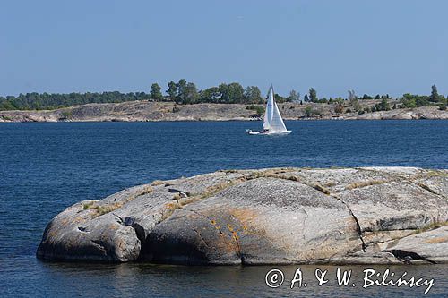 jacht przy wyspie Vitskar, Szkiery Szwedzkie, Szwecja
