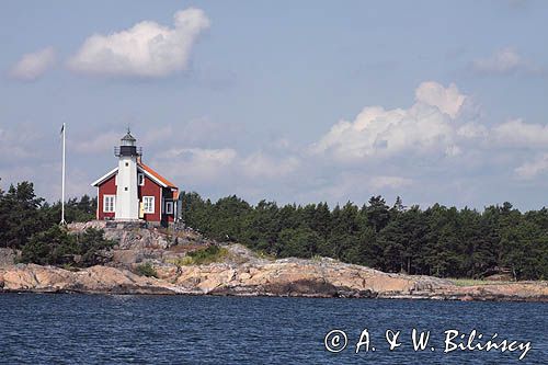 latarnia morska na wyspie Arko, Arkosund, Szwecja lighthouse, Arko Island, Sweden