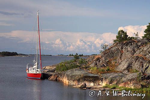 postój przy wyspie Smaskar, Szwecja Smaskar Island, Sweden