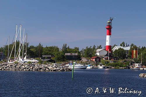 port i latarnia morska na wyspie Tankar, Finlandia, Zatoka Botnicka