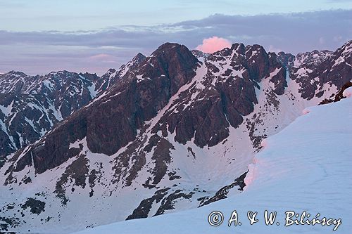 Tatry Kościelec, widok ze Skrajnej Turni