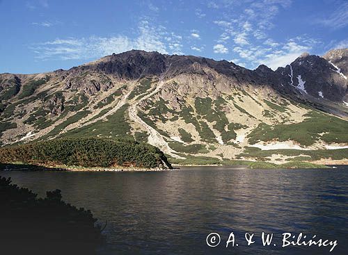 Tatry, Czarny Staw Gąsienicowy i żółta turnia