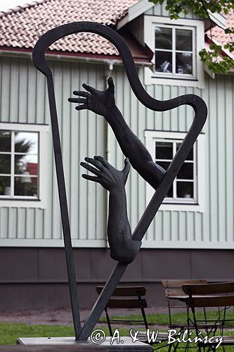 Trosa, rzeźba harfa, Szkiery Szwedzkie, Wybrzeże Szwedzkie, Szwecja