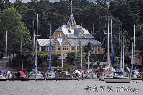 marina na obrzeżach Turku, szkiery Turku, Finlandia marina, Turku, Turku Archipelago, Finland