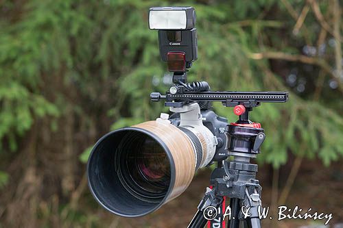 Uniqball UBH45XC z X-Cross Clamp oraz Gimbal Bridge 250 i Hot Shoe Adapter, głowica do statywu fotograficznego