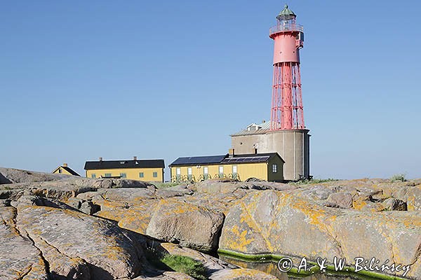 Latarnia morska na wyspie Utklippan, Blekinge, Szwecja