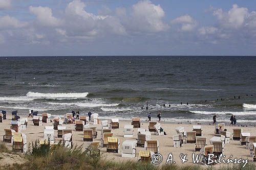 plaża w Heringsdorf na wyspie Uznam, Niemcy