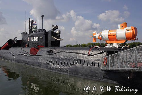 Peenemünde na wyspie Uznam, muzeum - łódź podwodna U-boot, wyspa Uznam, Niemcy