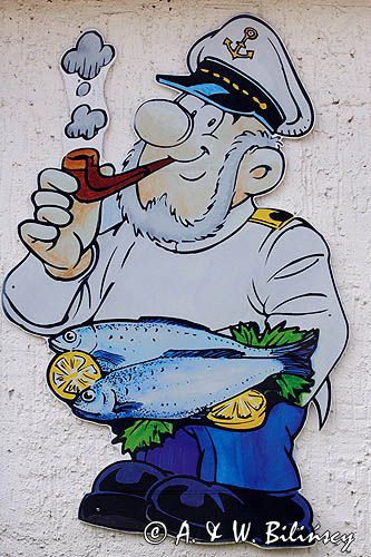 rybak w tawernie w Rankwitz, wyspa Uznam, Niemcy