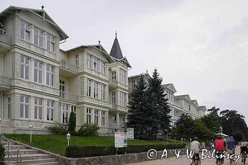 deptak i hotele w Zinnowitz na wyspie Uznam, Niemcy