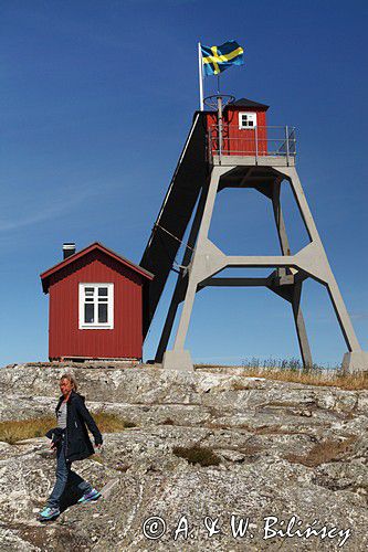 Latarnia morska Vaderorarna, Väderöarna, Szwecja Zachodnia, Skagerrak, Västra Götaland