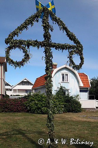 Słup Majowy, Midsommar, Vajern, Väjern, Szwecja Zachodnia, Skagerrak, Västra Götaland