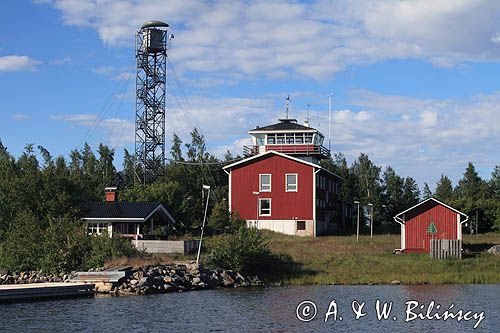 stacja pilotów na wyspie Valassaaret, Archipelag Kvarken, Finlandia, Zatoka Botnicka