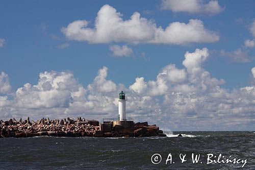 główka portu Ventspils, Windawa, Bałtyk, Łotwa Ventspils harbour, Latvia