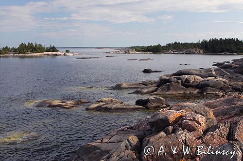 Langskar koło wyspy Villosan, Archipelag Arholma, szkiery koło Sztokholmu, Szwecja Langskar Island near Villosan Island, Arholma Archipelago, Stockholm skierries, Stockholm Archipelago, Sweden