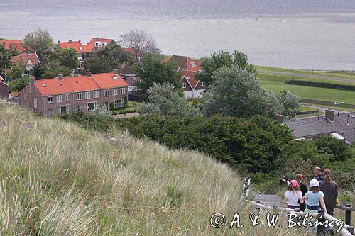 wioska Oost Vlieland na wyspie Vlieland, Wyspy Fryzyjskie, Holandia, Waddensee, Morze Wattowe