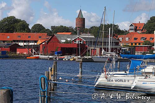 Marina i Gęsia Wieża w Vordingborg, Storstrommen, Zelandia, Dania