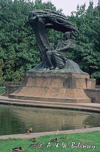 Warszawa Łazienki pomnik Chopina