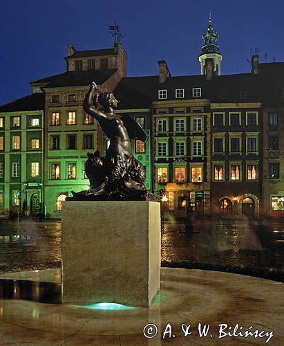 Warszawa. Rynek Starego Miasta. Syrenka