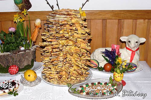 sękacz, mazurek, baranek, Wielkanocny stół